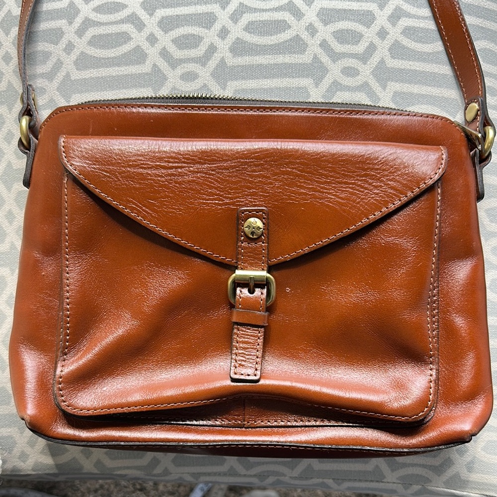 Patricia Nash Brown Leather Crossbody Bag